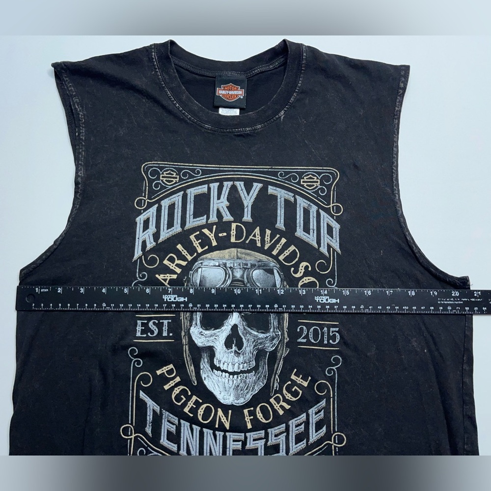 Harley Davidson Rocky Top Tank Top Mens Large Pigeon Forge Tennessee Black - Picture 7 of 16